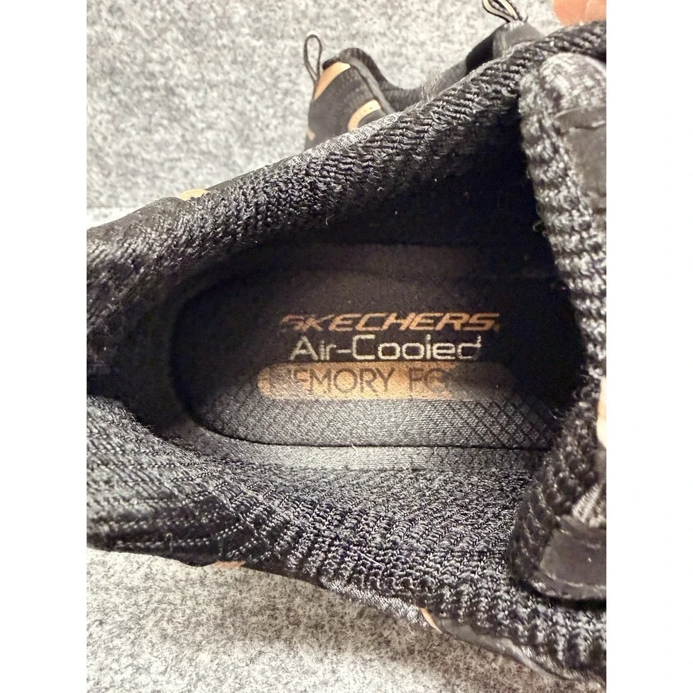 Skechers D'Lites Me Time BLACK-ROSE GOLD Air Cooled Memory Foam‎ Reg $80